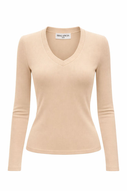   Bluzka Model Zuri 510510357 Beige - LaBalancia 