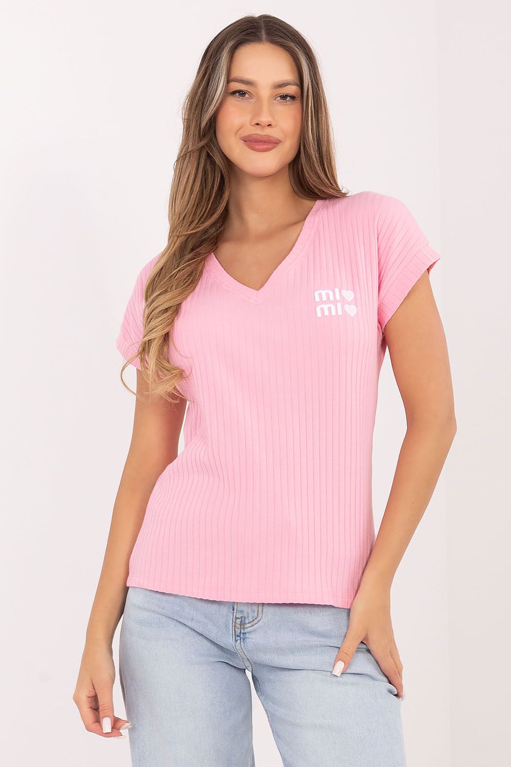   Bluzka Model RV-BZ-A1245.05P Light Pink - Relevance 