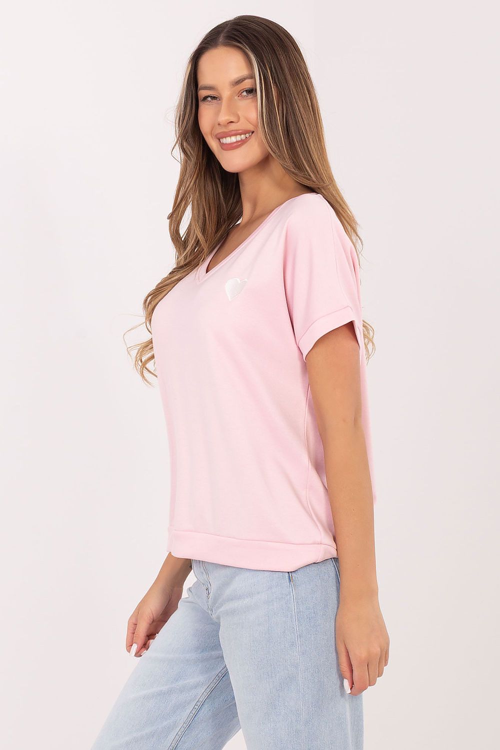  Bluzka Model RV-BZ-A1259.01P Light Pink - Relevance 