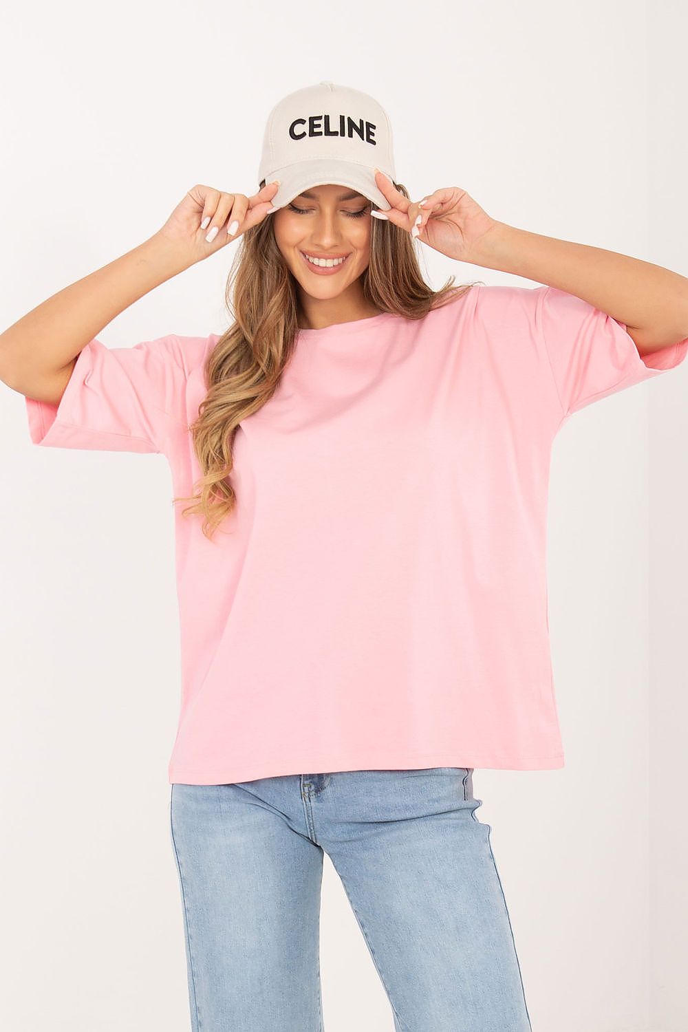   Tshirt Damski Model RV-BZ-A1230.12 Light Pink - Rue Paris 