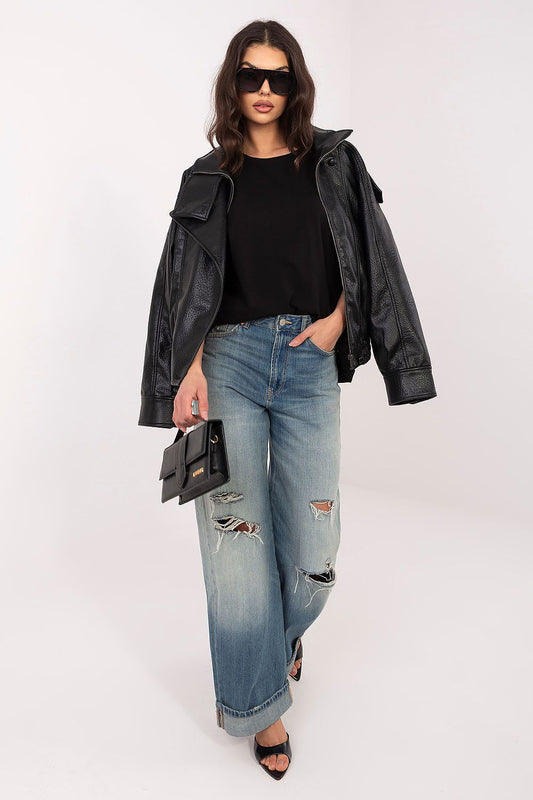   Tshirt Damski Model RV-BZ-A1230.12 Black - Rue Paris 