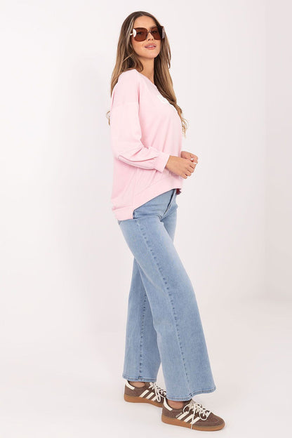   Bluza Damska Model RV-BL-A1221.13 Light Pink - Rue Paris 