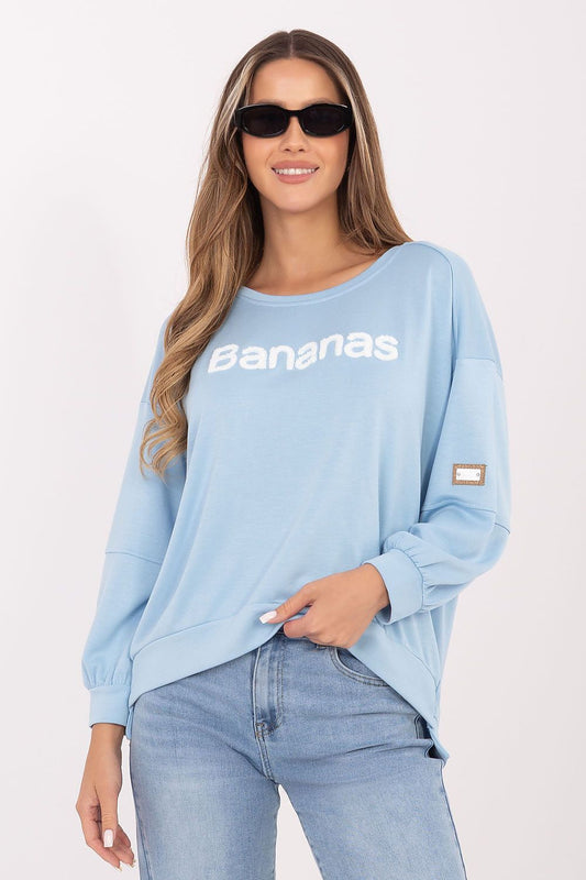   Bluza Damska Model RV-BL-A1221.13 Light Blue - Rue Paris 