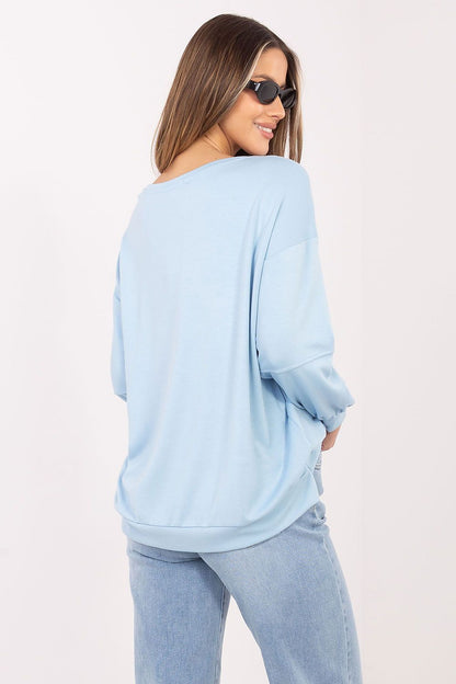  Bluza Damska Model RV-BL-A1221.13 Light Blue - Rue Paris 