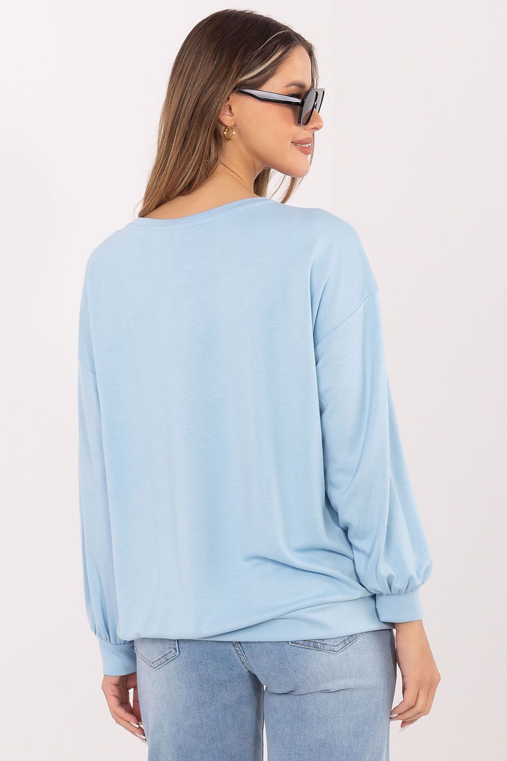   Bluza Damska Model RV-BL-A1220.11 Light Blue - Rue Paris 