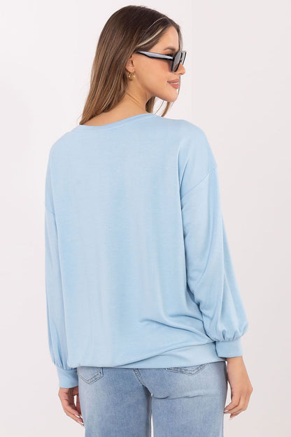   Bluza Damska Model RV-BL-A1220.11 Light Blue - Rue Paris 