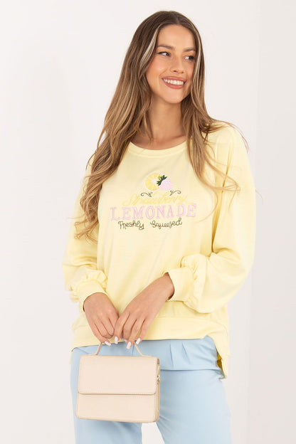   Bluza Damska Model RV-BL-A1218.11P Light Yellow - Rue Paris 