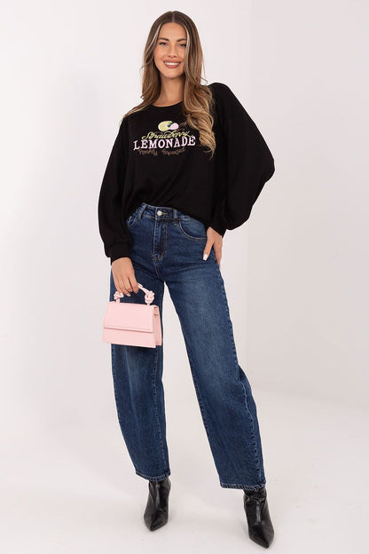   Bluza Damska Model RV-BL-A1218.11P Black - Rue Paris 