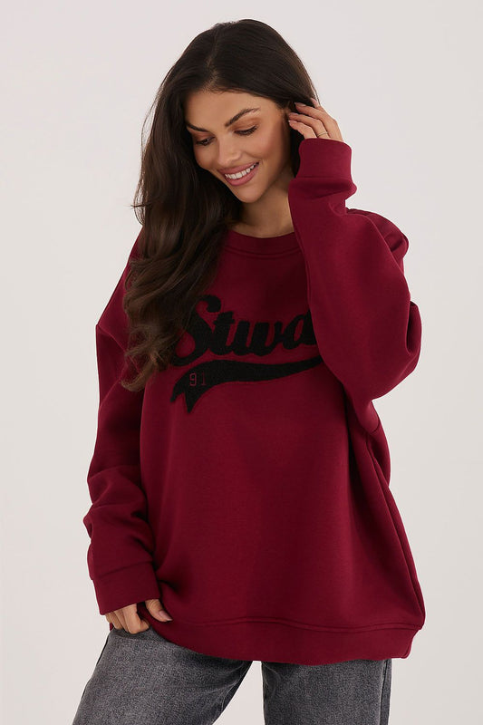   Bluza Damska Model RV-BL-A1080.47 Bordo - Rue Paris 