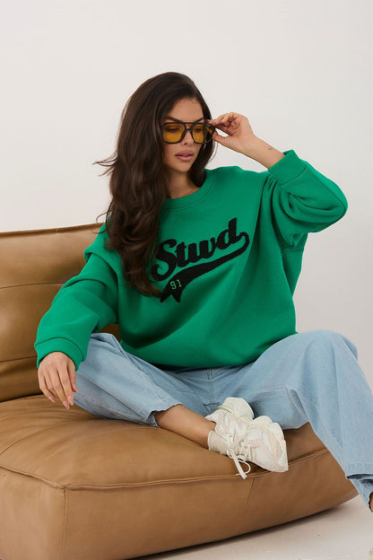   Bluza Damska Model RV-BL-A1080.47 Dark Green - Rue Paris 