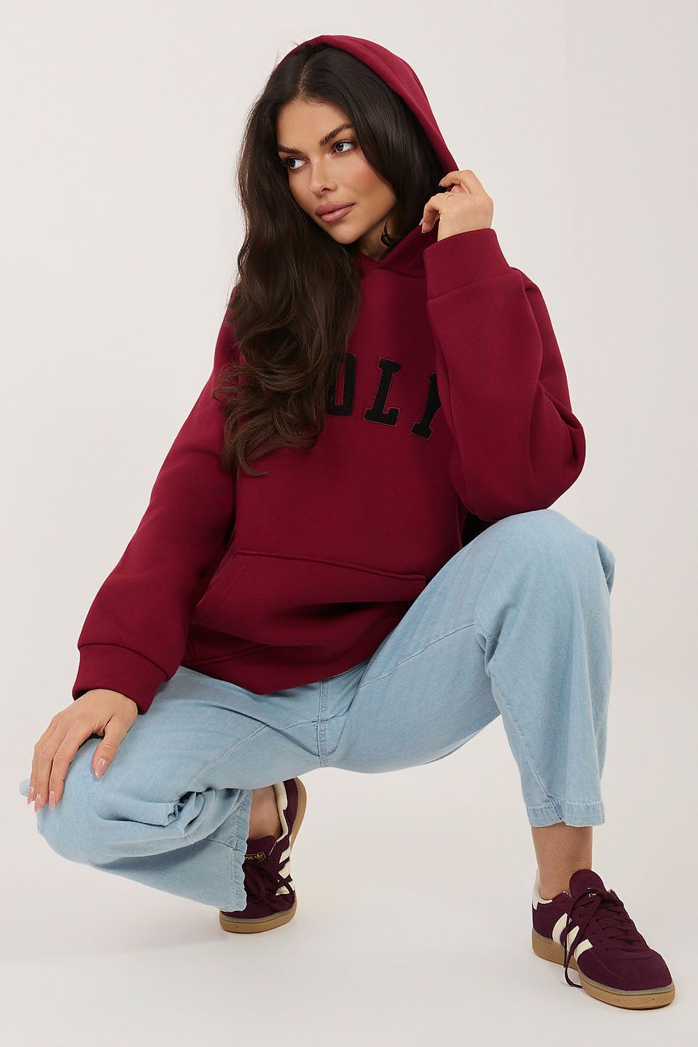   Bluza Damska Model RV-BL-A1082.10 Bordo - Rue Paris 