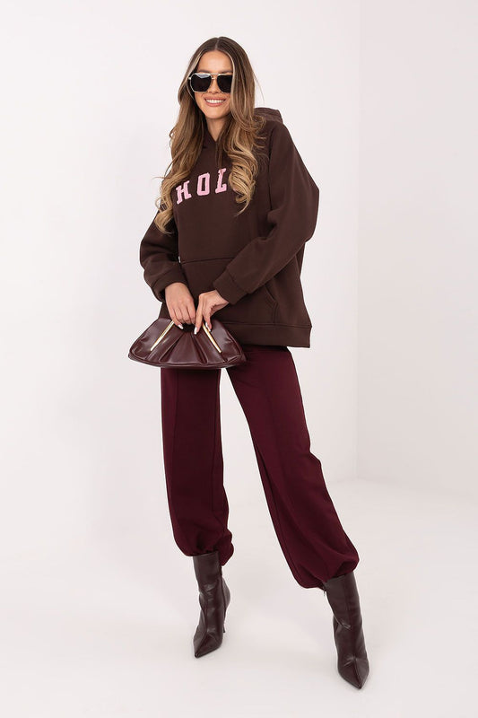   Bluza Damska Model RV-BL-A1082.24 Dark Brown - Rue Paris 