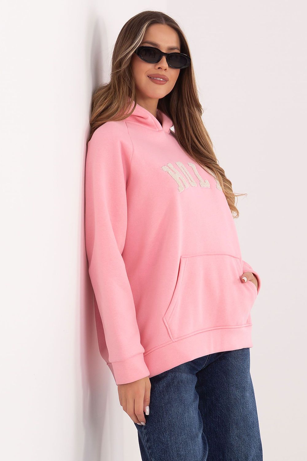   Bluza Damska Model RV-BL-A1082.10 Light Pink - Rue Paris 