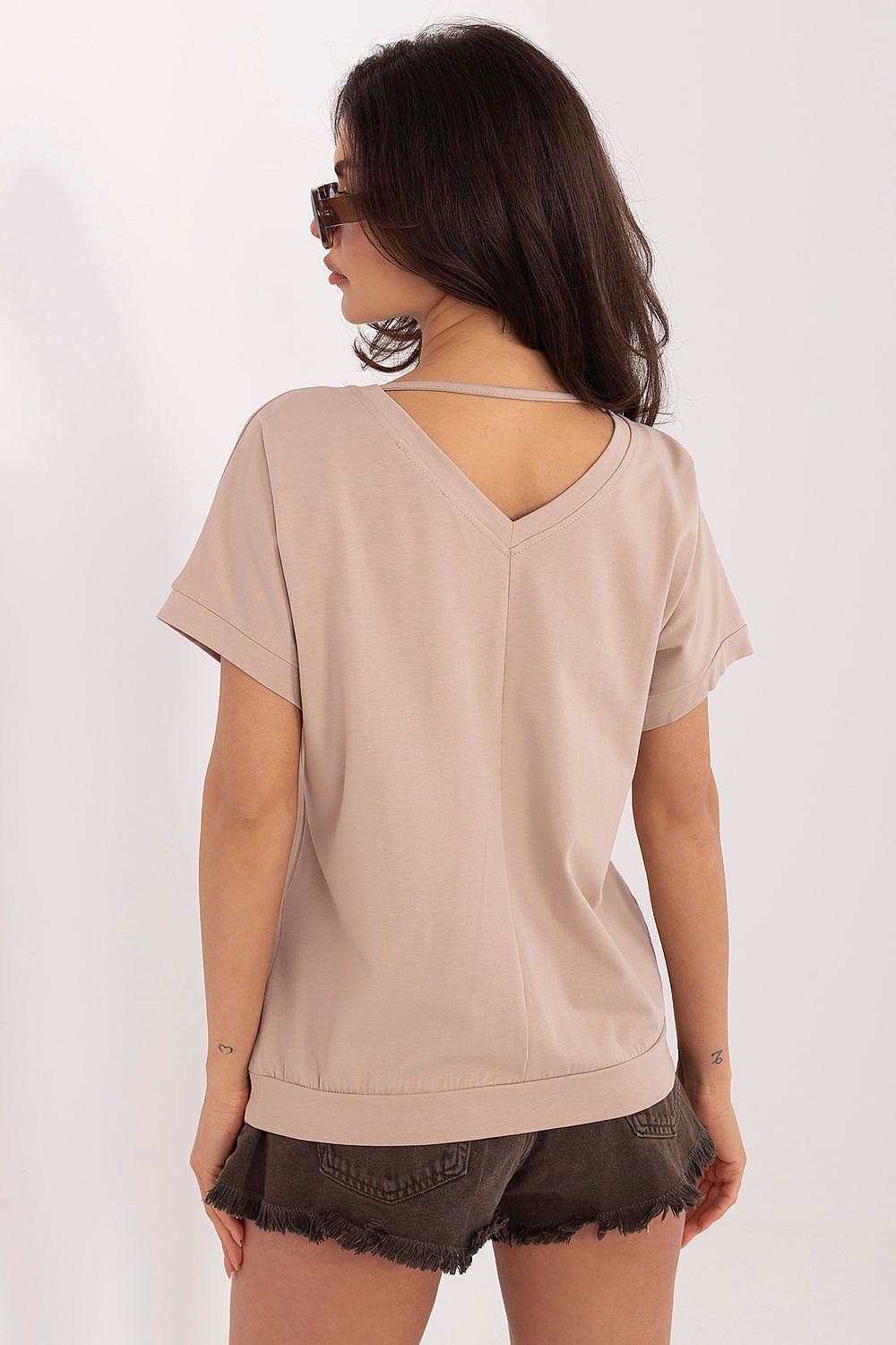   Bluzka Model RV-BZ-A1321.91 Beige - Rue Paris 