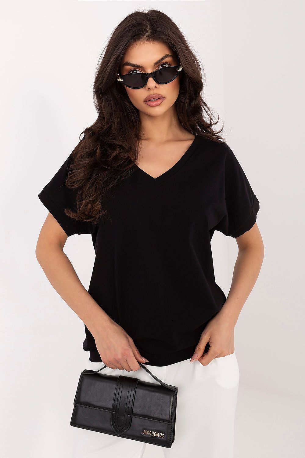   Bluzka Model RV-BZ-A1321.91 Black - Rue Paris 