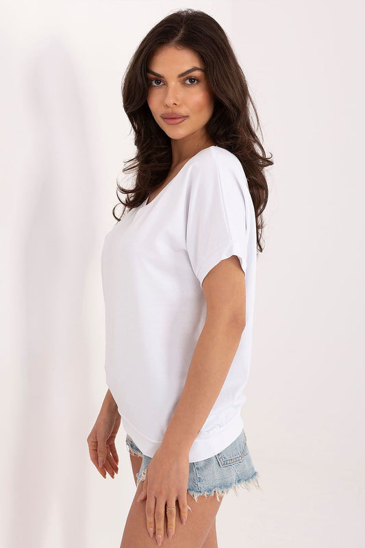   Bluzka Model RV-BZ-A1321.91 White - Rue Paris 