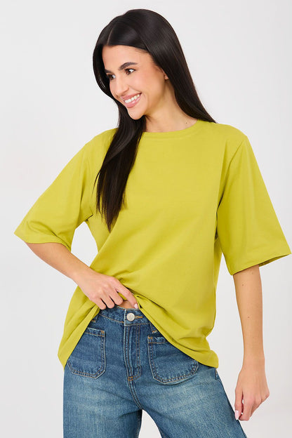   Tshirt Damski Model RV-TS-A1089.87 Limonka - Rue Paris 