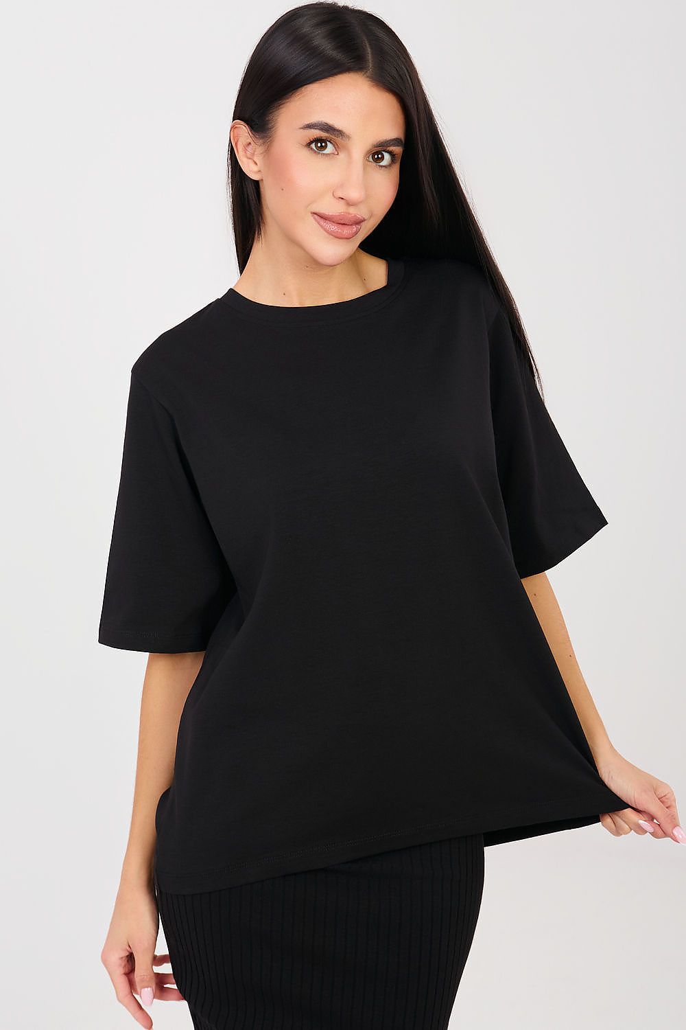   Tshirt Damski Model RV-TS-A1089.87 Black - Rue Paris 