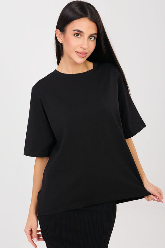   Tshirt Damski Model RV-TS-A1089.87 Black - Rue Paris 