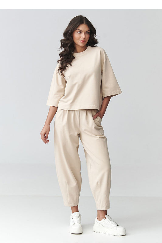  Spodnie Komplet Model M916 Light Beige - Makadamia 