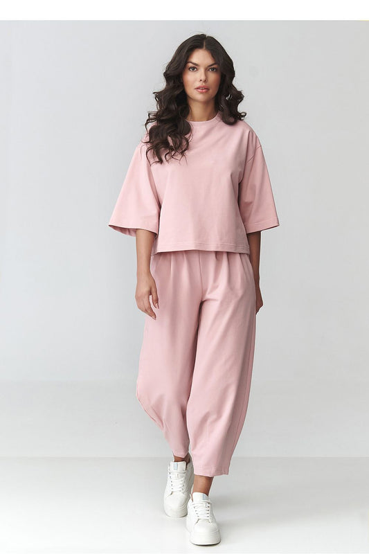  Spodnie Komplet Model M916 Powder Pink - Makadamia 