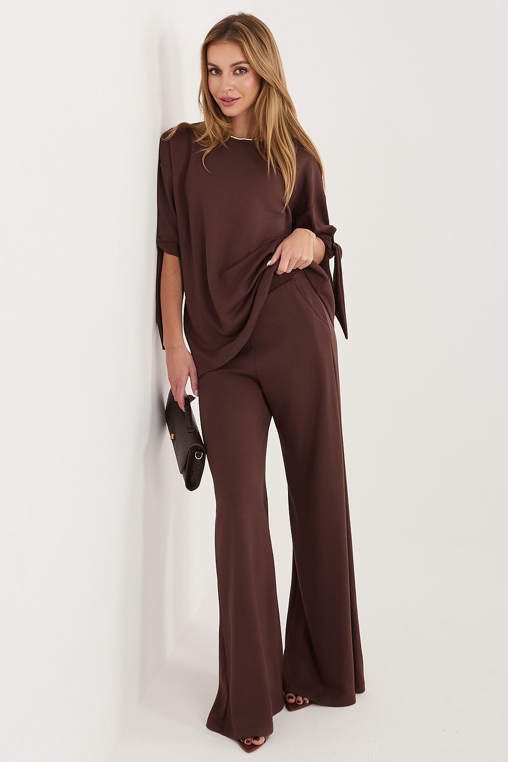 Spodnie Komplet Model RV-KMPL-A1238.50 Dark Brown - Relevance 