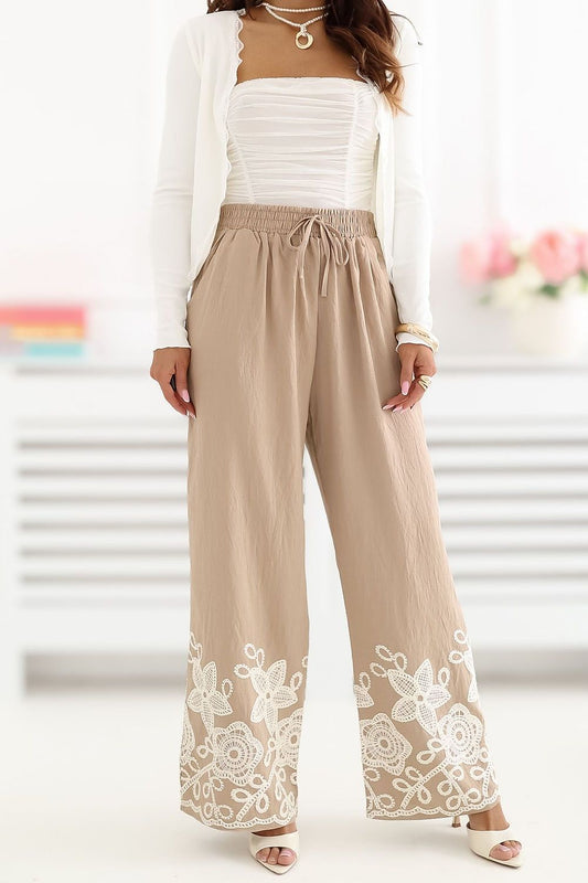  Spodnie Damskie Model CS-SP-YH78122.01 Dark Beige - Factory Price 