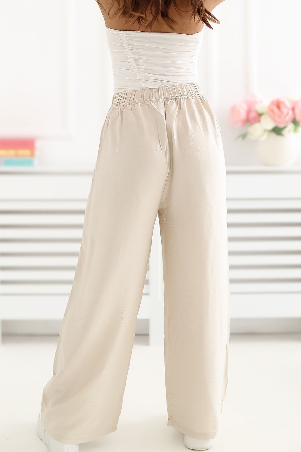  Spodnie Damskie Model CS-SP-LF5101.94 Light Beige - Factory Price 