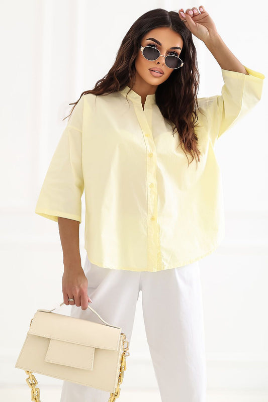   Koszula Damska Model IT-KS-97526.14 Light Yellow - Factory Price 