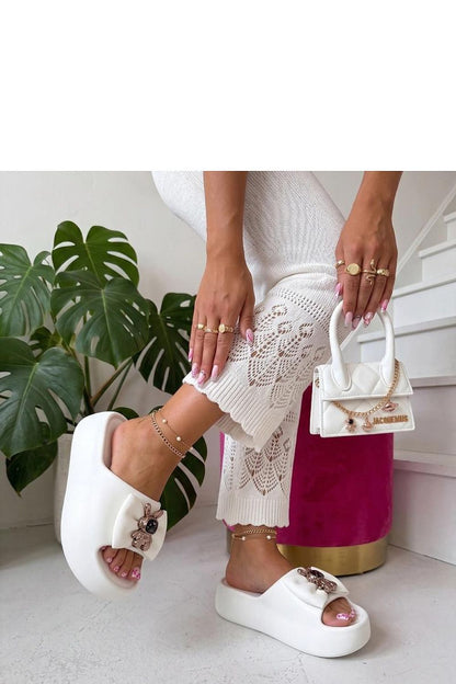  Sandał Klapki Model Nina 8005-1 White - Solea 