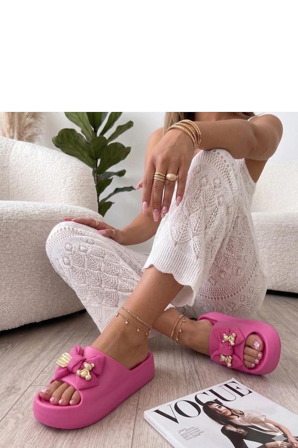 Sandał Klapki Model Imogen 8005 Pink - Solea 