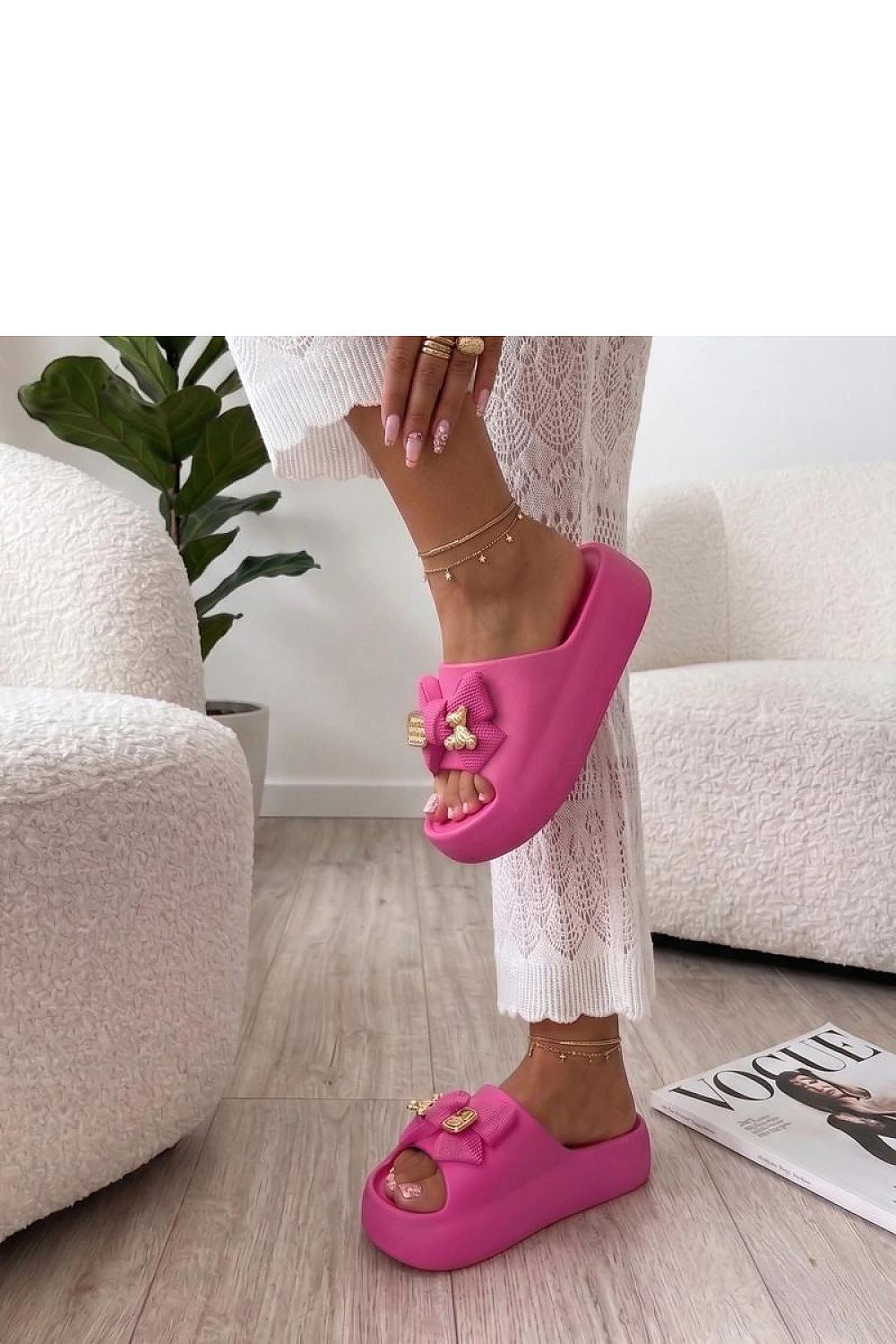  Sandał Klapki Model Imogen 8005 Pink - Solea 