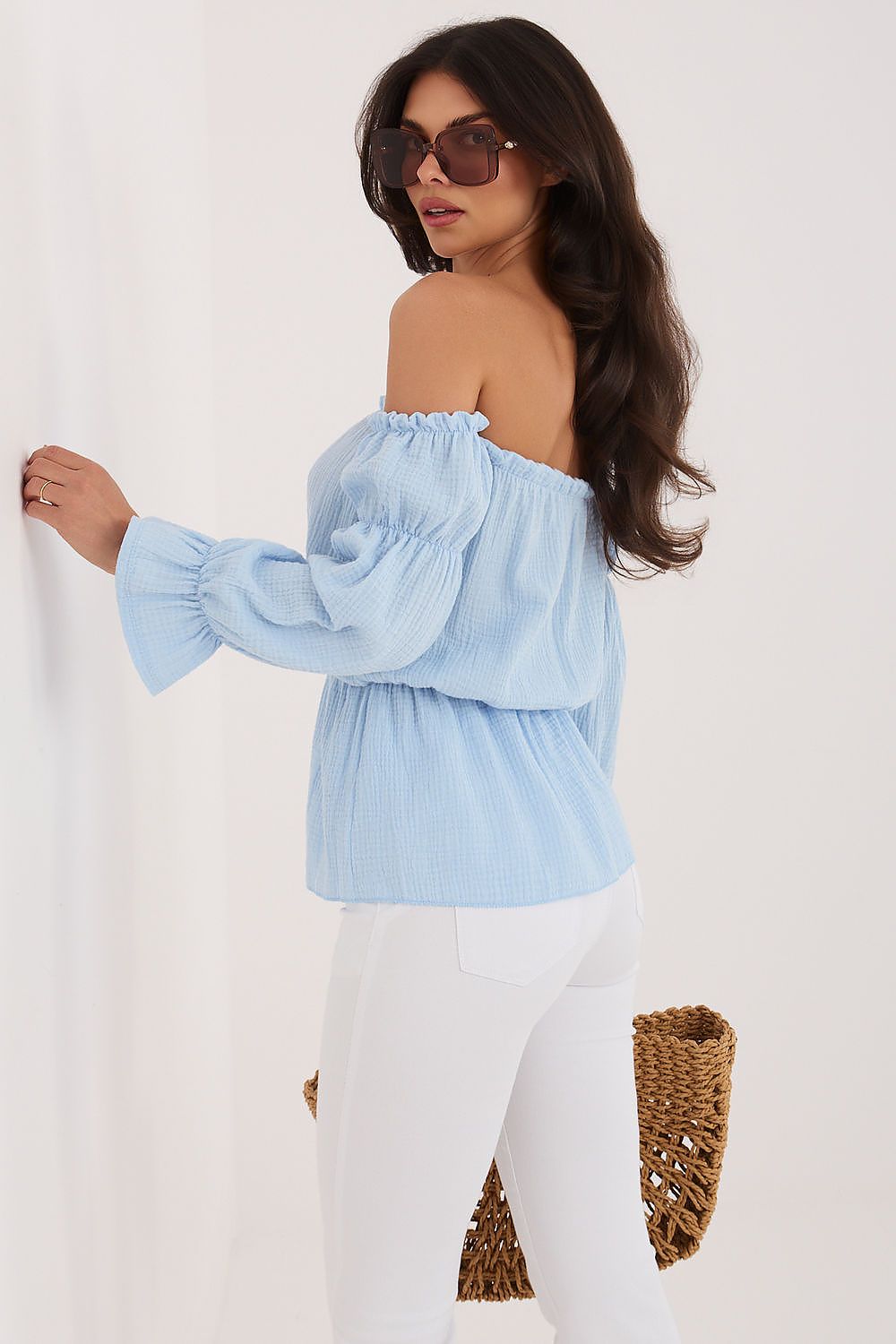   Bluzka Model MI-BZ-M682.92 Light Blue - Italy Moda 