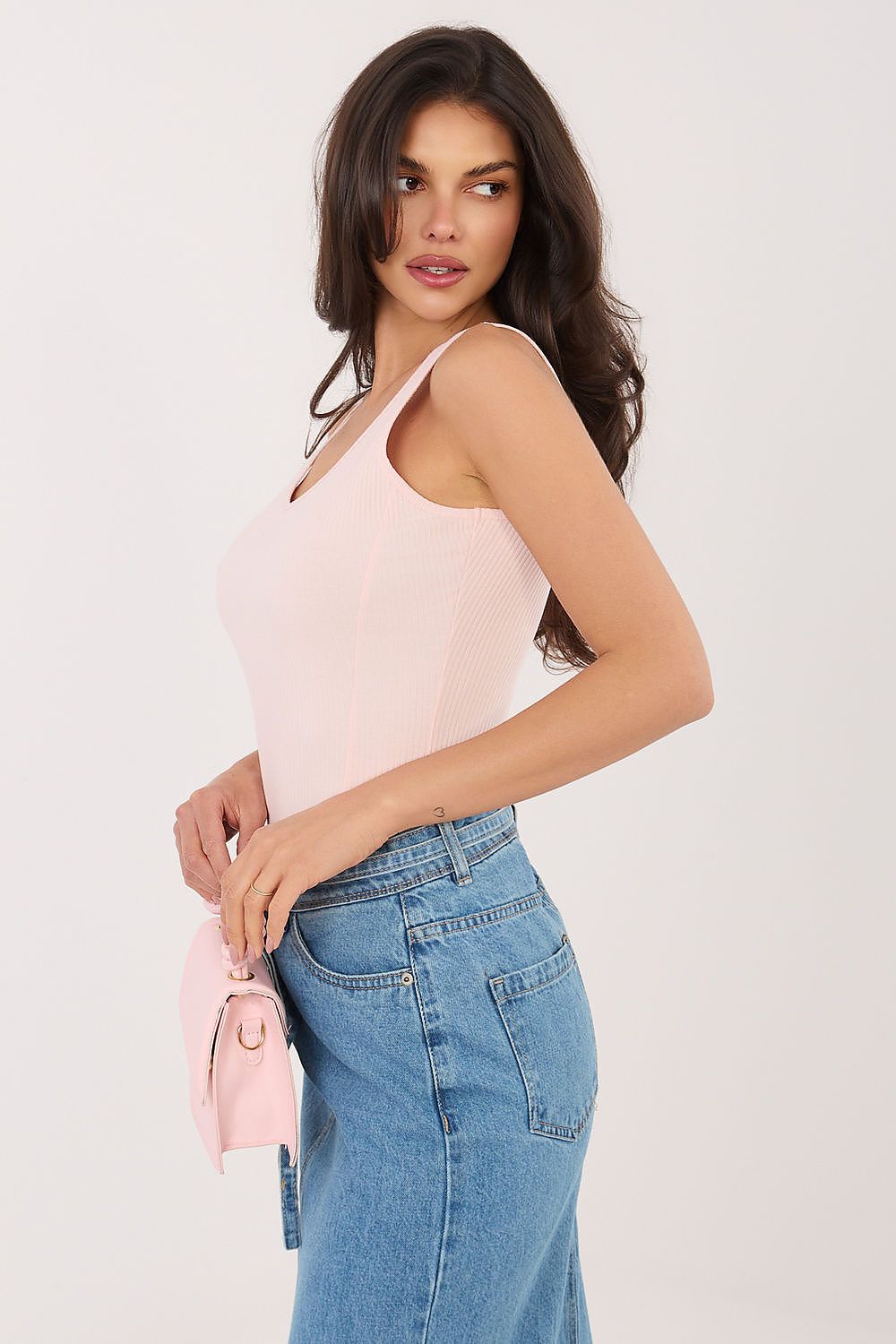  Koszulka Top Model RV-TP-A1335.85 Light Pink - Rue Paris 