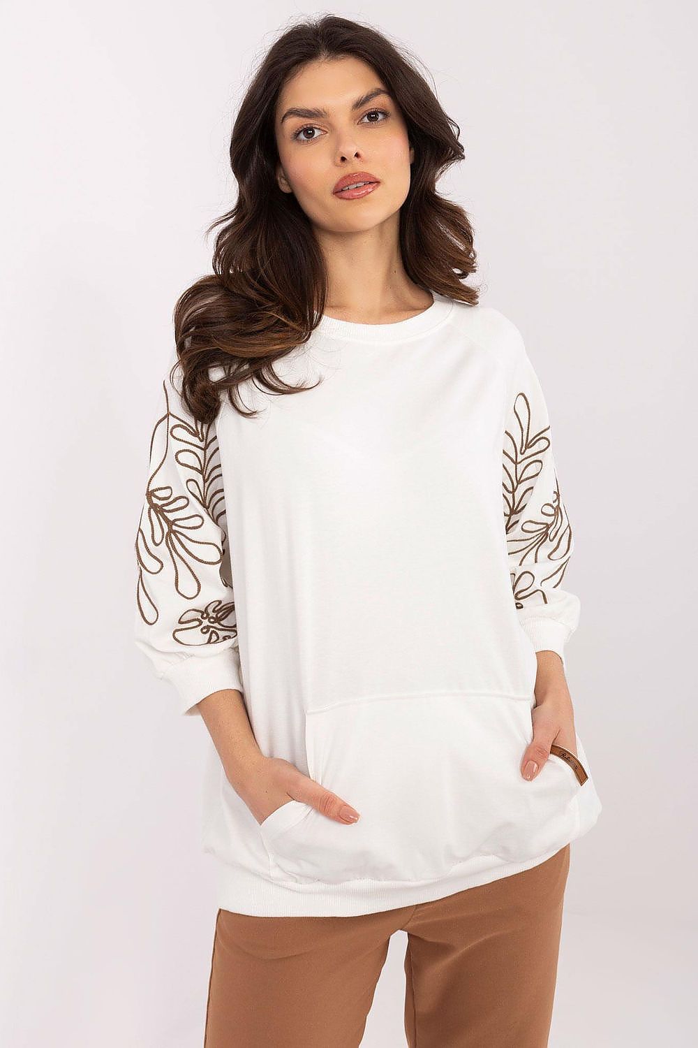   Bluza Damska Model RV-BL-A367-1.18P Ecru - Rue Paris 