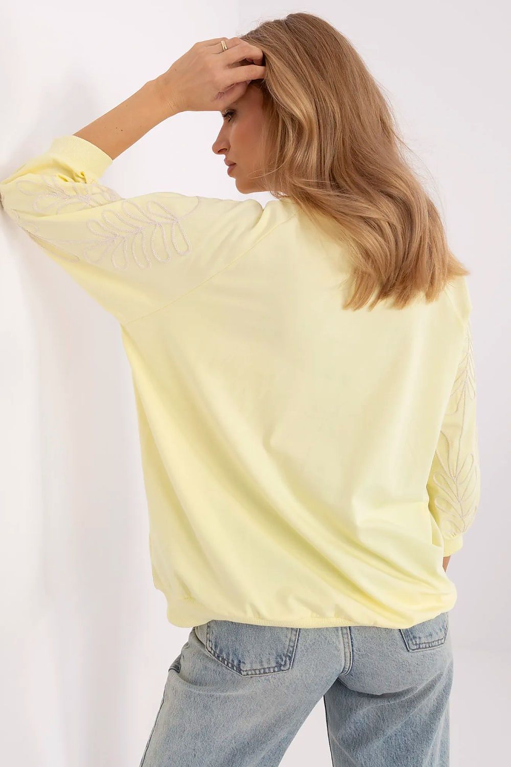   Bluza Damska Model RV-BL-A367-1.18P Light Yellow - Rue Paris 
