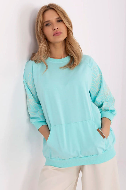   Bluza Damska Model RV-BL-A367-1.18P Mint - Rue Paris 