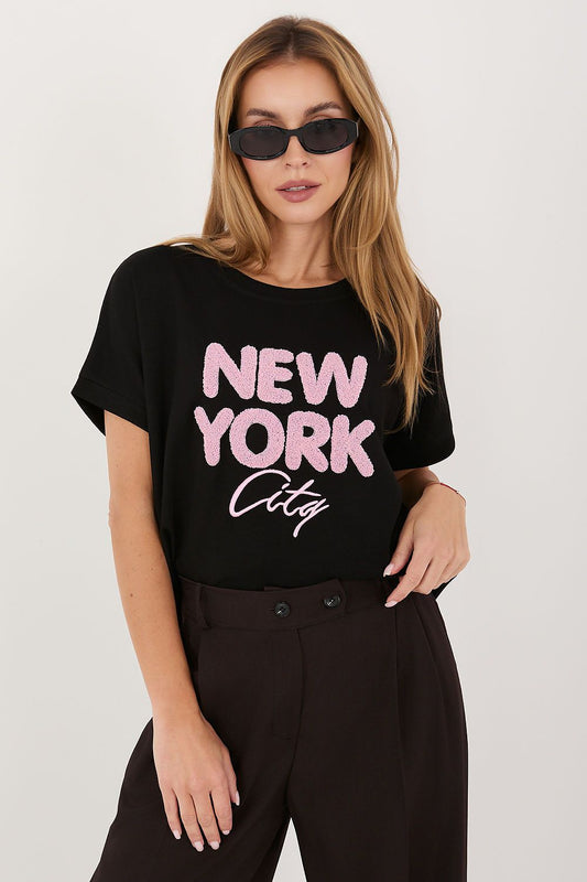   Bluzka Model RV-BZ-A1262.00 Black - Rue Paris 