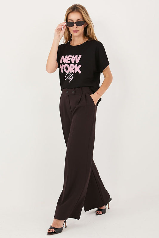   Bluzka Model RV-BZ-A1262.00 Black - Rue Paris 