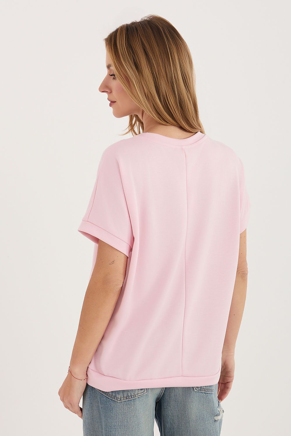   Bluzka Model RV-BZ-A1262.00 Light Pink - Rue Paris 