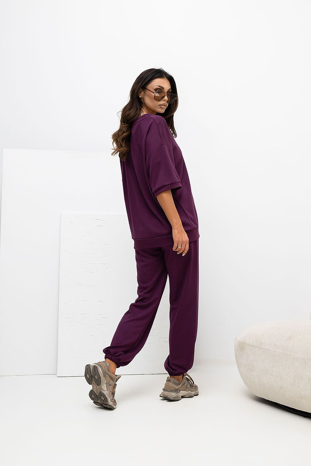  Spodnie Komplet Model RV-KMPL-A1290.94 Dark Violet - Rue Paris 