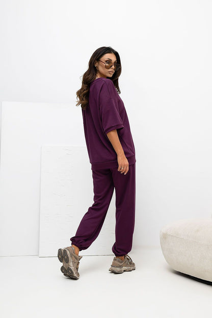  Spodnie Komplet Model RV-KMPL-A1290.94 Dark Violet - Rue Paris 