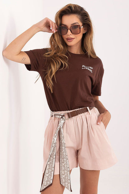   Szorty Damskie Model IT-SN-FL10552SPL.49 Light Pink - Italy Moda 