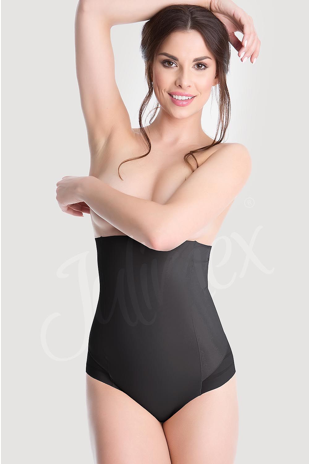   Figi wyszczuplające Model 141 Mesh Figi Black - Julimex Shapewear 