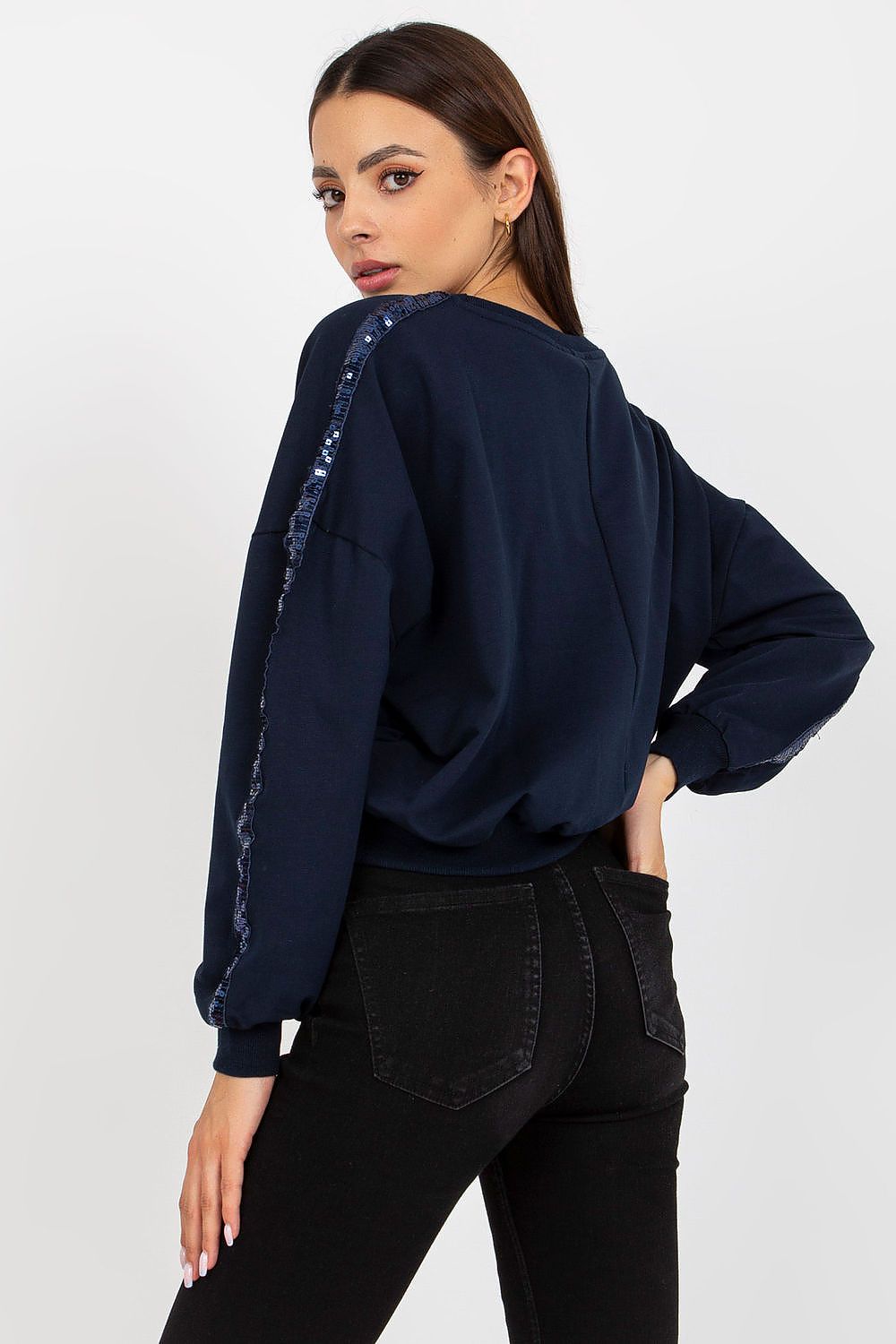   Bluza Damska Model RV-BL-8067.88 Navy - Rue Paris 