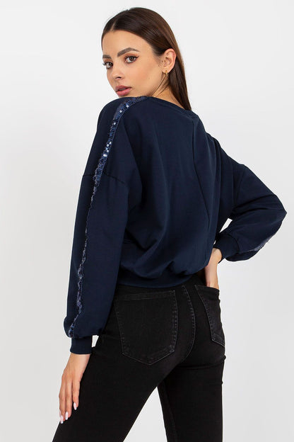   Bluza Damska Model RV-BL-8067.88 Navy - Rue Paris 