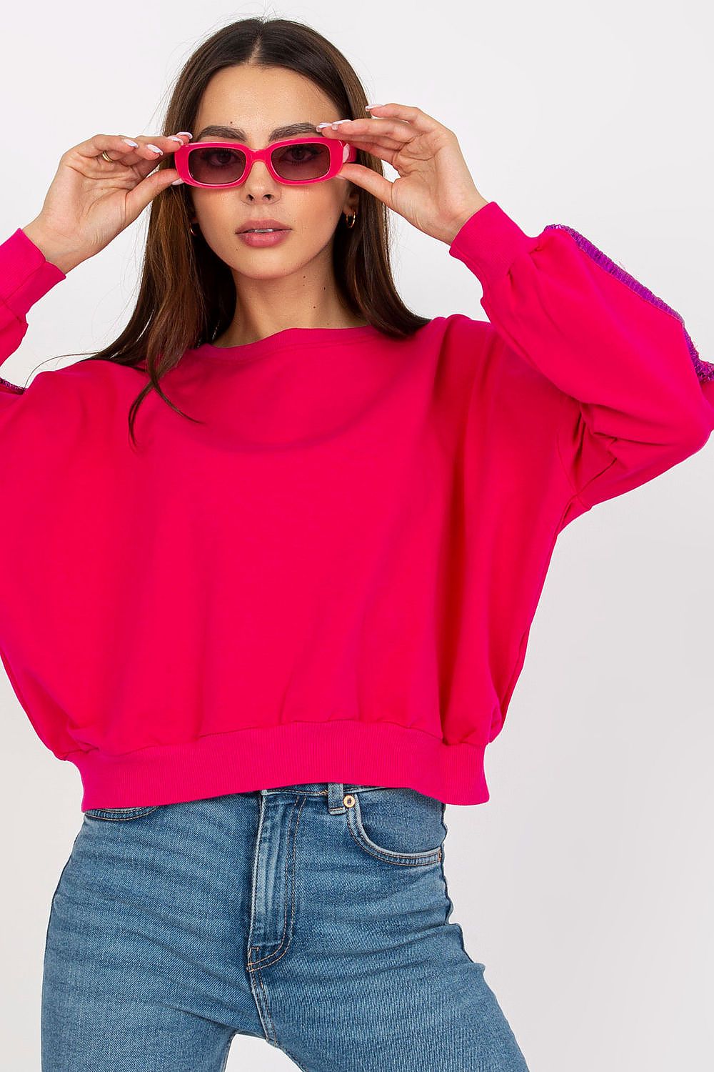   Bluza Damska Model RV-BL-8067.88 Fuksja - Rue Paris 