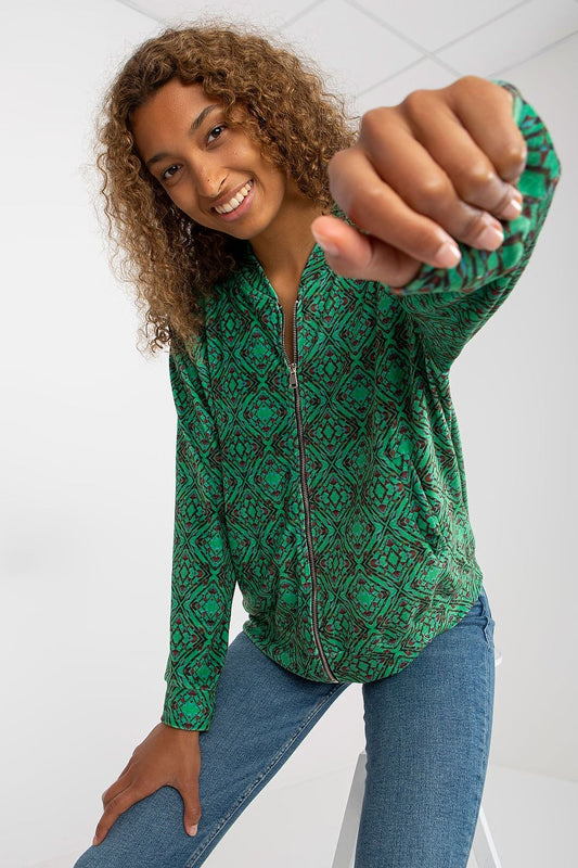   Bluza Damska Model RV-BL-8185.86 Green - Rue Paris 