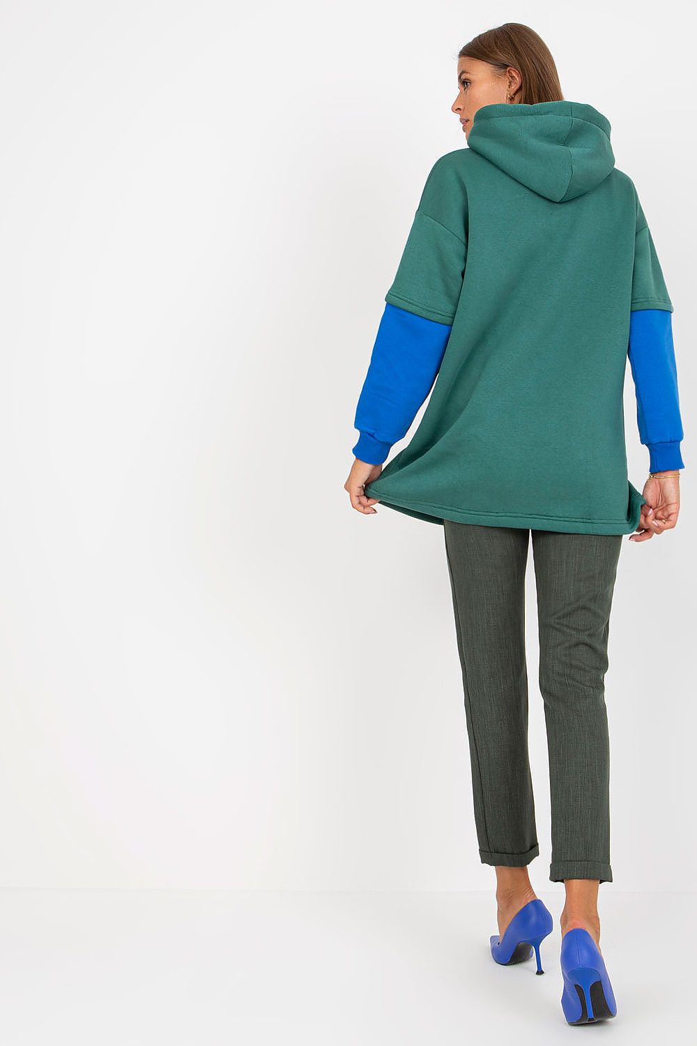   Bluza Damska Model RV-BL-8232.27X Dark Green - Rue Paris 