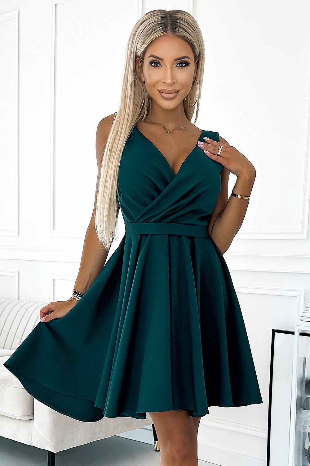   Sukienka Model Maya 478-3 Bottle Green - Numoco 